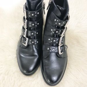 halogen black booties